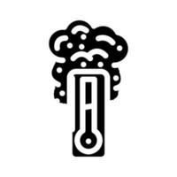 chaud odeur glyphe icône vecteur illustration