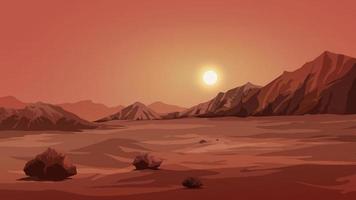 illustration de la surface de mars vecteur