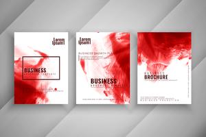 Set de brochure entreprise aquarelle abstraite vecteur