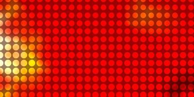 motif vectoriel jaune rouge clair avec des cercles illustration abstraite moderne avec motif de formes de cercle coloré pour les brochures dépliants