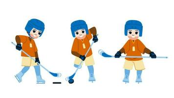 la glace le hockey enfant vecteur