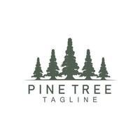 pin arbre logo, vert plante vecteur, arbre silhouette conception, icône, illustration, modèle vecteur