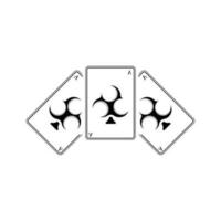 casino poker ancien logo, vecteur diamants, as, cœurs et piques, poker club jeux d'argent Jeu conception