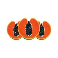 création de logo de papaye, vecteur de fruits vitaminés, icône d'illustration de marque de produits de fruits