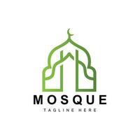 mosquée logo, islamique culte conception, eid Al fitr mosquée bâtiment vecteur icône modèle, Ramadan, eid Al adha