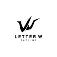 w lettre logo, alphabet initiale vecteur, Facile logotype conception, icône symbole modèle illustration vecteur