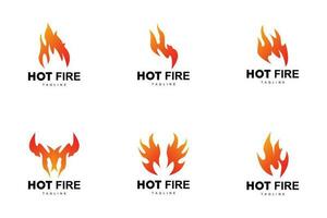 Feu logo, brûlant chaud flamme vecteur, Facile conception modèle illustration vecteur