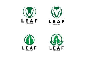 vert feuille logo, écologie Naturel plante vecteur, la nature conception, illustration modèle icône vecteur