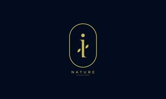 dernier je icône Naturel et biologique logo moderne conception. Naturel logo pour l'image de marque, entreprise identité et affaires carte. vecteur