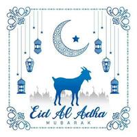 eid Al adha mubarak islamique Festival salutation conception modèle vecteur