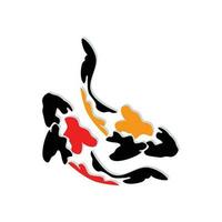 création de logo de poisson koi, vecteur de poisson d'ornement chanceux et triomphal chinois, icône de poisson d'or de marque d'entreprise