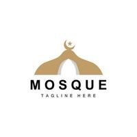 mosquée logo, islamique culte conception, eid Al fitr mosquée bâtiment vecteur icône modèle, Ramadan, eid Al adha