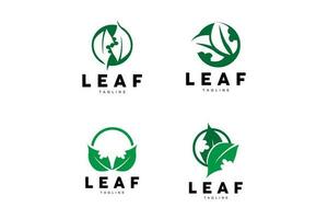 vert feuille logo, écologie Naturel plante vecteur, la nature conception, illustration modèle icône vecteur