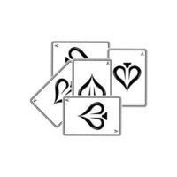 casino poker ancien logo, vecteur diamants, as, cœurs et piques, poker club jeux d'argent Jeu conception