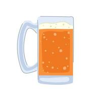 boire de la bière verre dessin animé illustration vectorielle vecteur