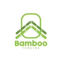 bambou logo, Panda nourriture vert plante vecteur, Facile minimaliste conception, illustration élément modèle vecteur