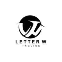 w lettre logo, alphabet initiale vecteur, Facile logotype conception, icône symbole modèle illustration vecteur