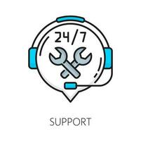 soutien, cms contenu la gestion système ligne icône vecteur
