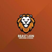 bête Lion logo conception jeu esport mascotte vecteur