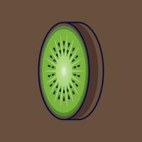 kiwi fruit dessin animé vecteur icône illustration. nourriture fruit icône concept isolé prime vecteur. plat dessin animé style adapté pour la toile atterrissage page, bannière, autocollant, Contexte