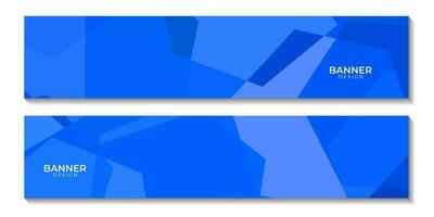 abstrait bleu bannières géométrique Contexte pour affaires vecteur