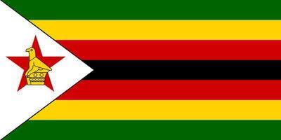 drapeau du zimbabwe, couleurs officielles et proportion. illustration vectorielle. vecteur