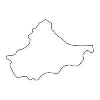 brcko district carte, administratif district de fédération de Bosnie et herzégovine. vecteur illustration.