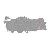 homme chauve-souris Province carte, administratif divisions de Turquie. vecteur illustration.