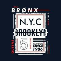 le bronx graphique, typographie vecteur, t chemise conception, illustration, bien pour décontractée style vecteur