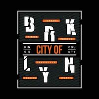 Brooklyn abstrait, typographie conception vecteur, graphique illustration, pour t chemise vecteur