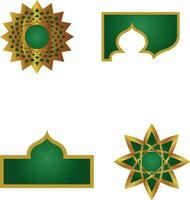 Cadre Ramadan vecteur élément. collection de Oriental style islamique les fenêtres et arches avec moderne boho conception