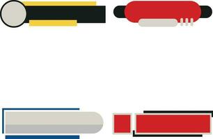 inférieur troisième bannière conception élément. ensemble de la télé bannières et bars pour nouvelles et sport canaux, diffusion et diffusion. pour conception décoration et vidéo.vecteur pro vecteur