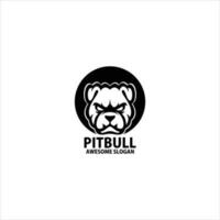 pitbull tête conception jeu mascotte logo vecteur