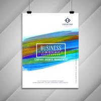 Conception de modèle de brochure business aquarelle abstraite vecteur