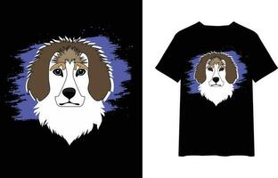 chien vecteur dessin animé T-shirt
