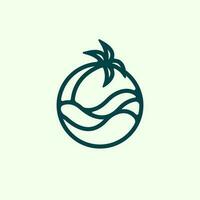 moderne tropical plage logo illustration conception pour votre affaires vecteur