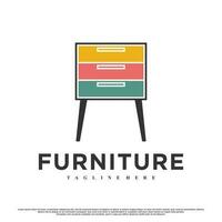 vecteur minimaliste meubles logo conception pour intérieur Accueil