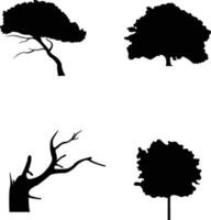 la nature des arbres silhouette. pin les forêts et parcs de épicéa.pour conception décoration, vecteur isolé la nature rétro illustration ensemble