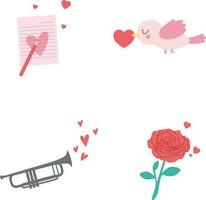 la Saint-Valentin journée élément avec cœur modèle et content typographie valentines journée. vecteur illustration.