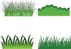 ensemble de herbe illustration sur blanc arrière-plan.pour conception decoration.vector illustration vecteur