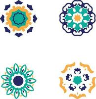 islamique géométrique ornement magnifique coloré arabe rond motif.pour conception decoration.vector illustration vecteur