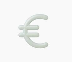 3d réaliste euro argent icône illustration vectorielle vecteur