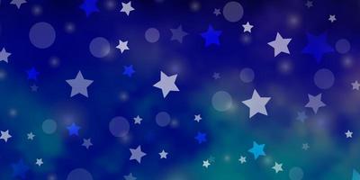 motif vectoriel bleu rose foncé avec des cercles étoiles illustration colorée avec des points dégradés étoiles texture pour rideaux de stores