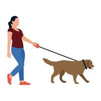 animal de compagnie marcheur, le jogging concept vecteur