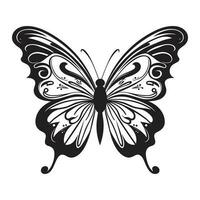 magnifique papillon silhouette vecteur