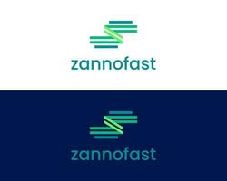 zs, sz abstrait des lettres logo monogramme avec vite signe vecteur
