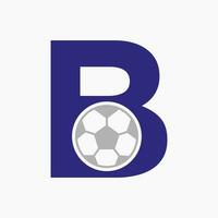initiale lettre b football logo. Football logo conception vecteur modèle