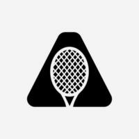 lettre une padel tennis logo. padel raquette logo conception. plage table tennis club symbole vecteur