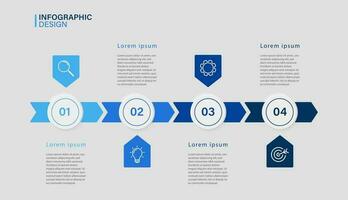 affaires infographie conception modèle avec 4 les options ou pas. pouvez être utilisé pour flux de travail mise en page, diagramme, présentation, la toile conception, infographie. vecteur illustration