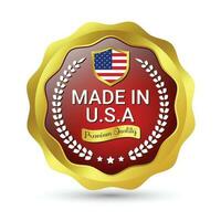 brillant fabriqué dans Etats-Unis badge, fabriqué dans le uni États, fabriqué dans le Etats-Unis emblème, américain drapeau, fabriqué dans Etats-Unis joint, fabriqué dans Etats-Unis vecteur, Icônes, original produit, vecteur illustration dans 3d réaliste ambiance